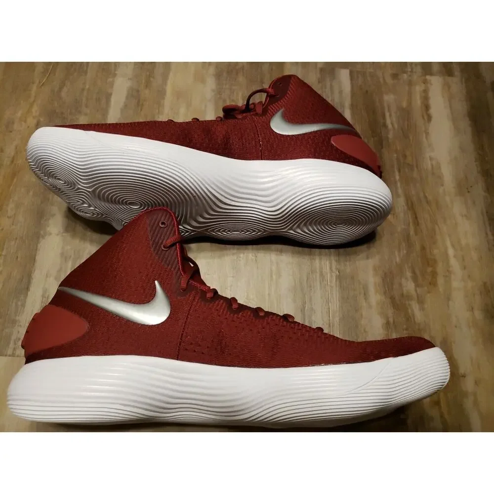 Nike Men's Hyperdunk 2017 TB Promo Maroon Wine White Silver 942571 602 Size 17.5